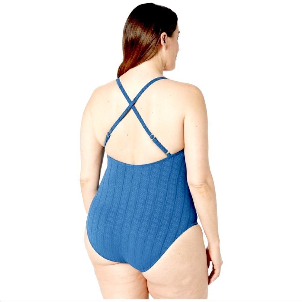 NWT Kenneth Cole floral one piece swimwear plus - Picture 3 of 5